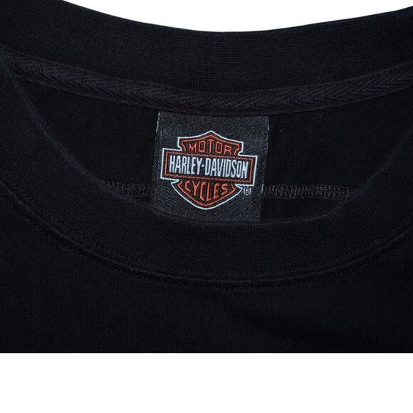 Harley-Davidson Black Skull Wings Tee – Men’s Size L/XL – Embroidered – Vibe - Picture 3 of 5